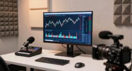 efficient talking head finance studio