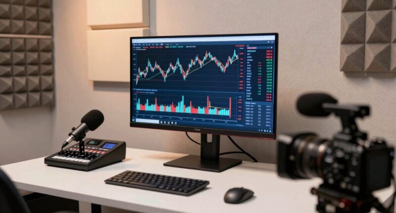 efficient talking head finance studio