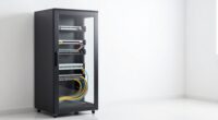 organized home network cabinet