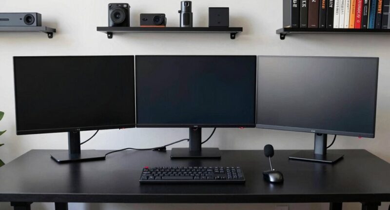 organized multi pc trading setup