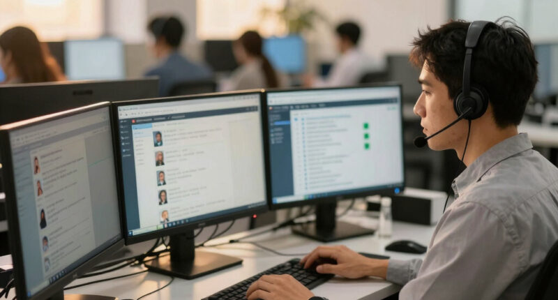 Customer service + BPO. The operational-scale displacement.
